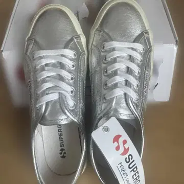 SUPERGA 실버 스니커즈 38