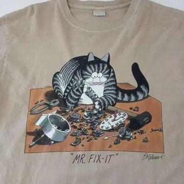 crazy shirt 크리반 캣 반팔 티셔츠 남성용 M