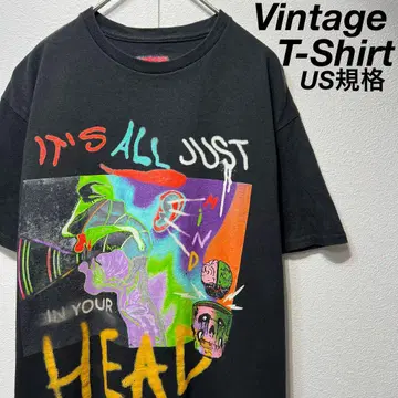 [ US 규격 ] 레어 TEEN HEARTS 프린트 티셔츠 블랙 M