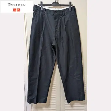 UNIQLO JW ANDERSON 턱 와이드 팬츠 다크 그레이 82cm