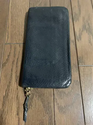 남성용 지퍼 장지갑 가죽