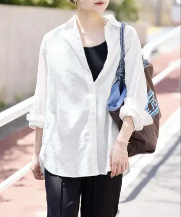 SLOBE IENA 슬로브 이에나 린넨 코튼 레귤러 셔츠 화이트
