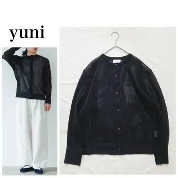 컨디션 최상 24ss yuni 유니 스카시 스트라이프 니트 크루넥 가디건