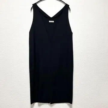 DRESSTERIOR V넥 점퍼 스커트 블랙 검정 프리 사이즈