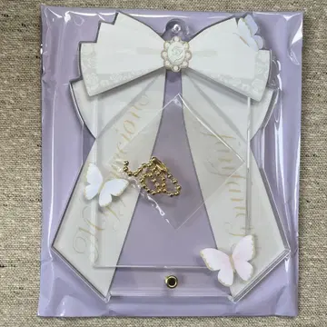 후쿠야 fanfancy 가와구치 아크릴 프레임 리본 파피용 화이트 화이트