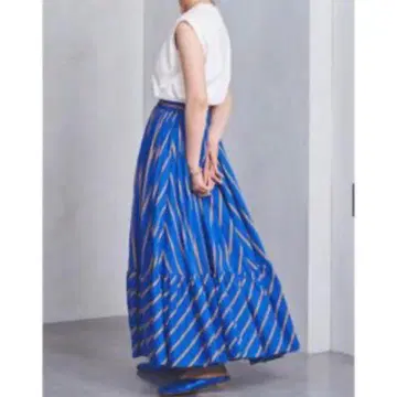 UNITED ARROWS/완판 맥시 길이 스트라이프 롱 스커트