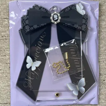 후쿠야 fanfancy 가와구치 아크릴 프레임 리본 파피용 검정 블랙