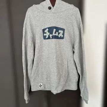 CHUMS 회색 후드티 남성용 L 사이즈