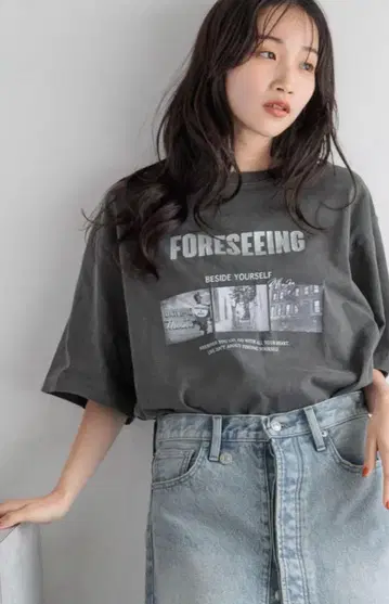 LOWRYSFARM 사진 그래픽 티셔츠