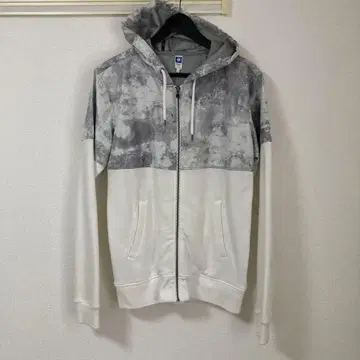 G-STAR RAW 그레이/화이트 집업 후드티 M