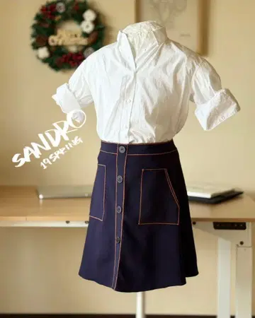 SANDRO 산드로 사다리꼴 스커트