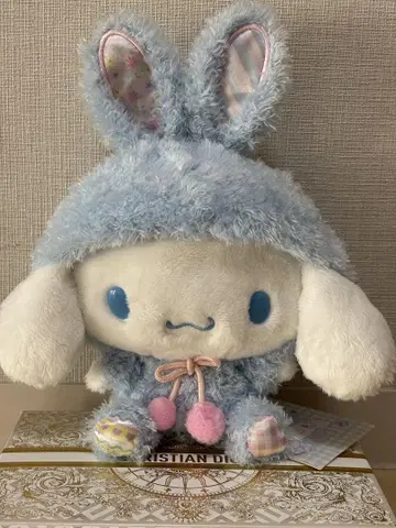 산리오 시나모롤 시나몬 봉제 인형 부활절 토끼 인형옷 스카이블루