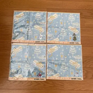 MOOMIN 무민 x 멜비타 타월 손수건 4매 컴플리트 세트