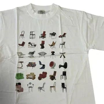미사용 90's vitra eames 명작 의자 티셔츠 비트라 임스