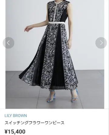 [새상품] LilyBrown 스위칭 플라워 원피스 블랙 꽃무늬 여름