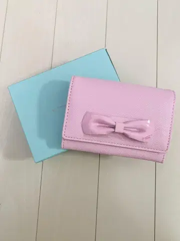 사만다 타바사 리본 포함 반지갑 핑크 박스 포함