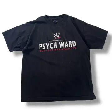 00년대 WWE 빈티지 티셔츠 구제 의류 PSYCH WARD 블랙