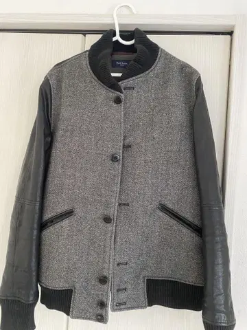 Paul Smith 울 가죽 바시티 자켓