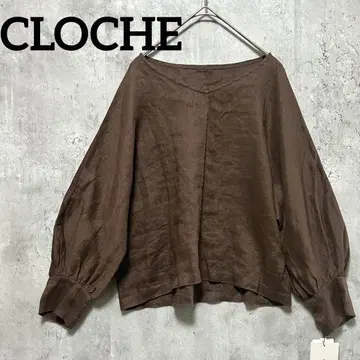 [택 포함 새상품] CLOCHE 크로셰 린넨 100% 블라우스 브라운