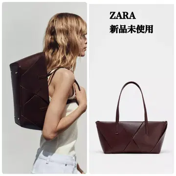 완판템 ZARA 뜨개질 직사각형 백 택 포함 새상품