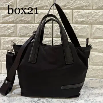 box21 2WAY 미니 토트 숄더백 나일론 블랙