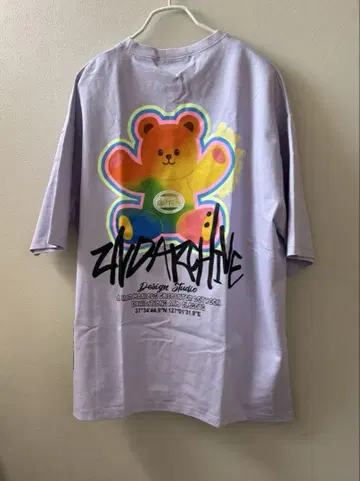 2nd archive 곰 빅 실루엣 티셔츠