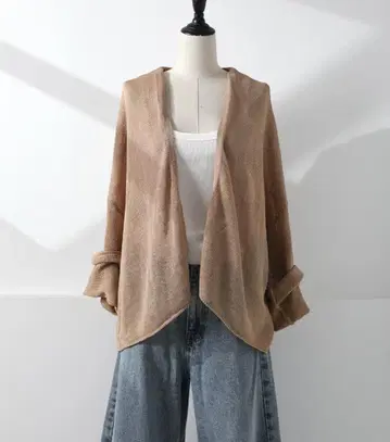 plage (플라주) linen sweat 볼레로 베이지