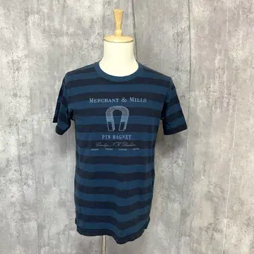 UNIQLO MERCHANT & MILLS 보더 프린트 로고 T셔츠