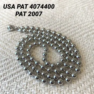 PAT 2007 USA PAT4074400 실버 볼 체인 63cm