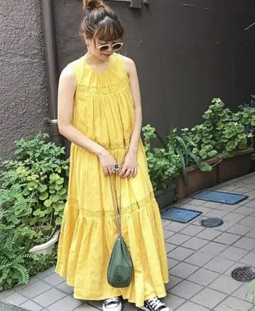 사라말리카 티어드 롱 원피스