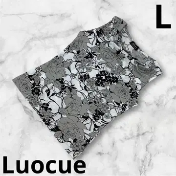 [ Luocue ] 탱크탑 슬리브리스 여름옷 꽃무늬 모노톤 L 사이즈
