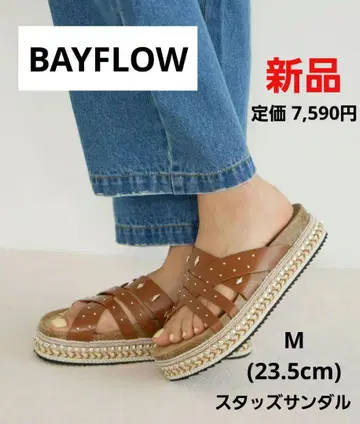 [새상품] BAYFLOW 베이플로우 스터드 샌들 M 사이즈 브라운