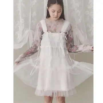 얇은 명주 그물 코르셋 미니 원피스 merry jenny 택 포함