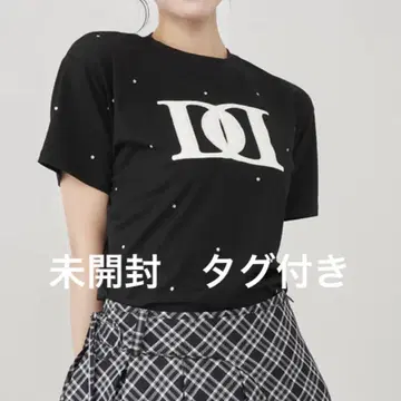 Darich 퀼팅 아플리케 비쥬 티셔츠 BLK