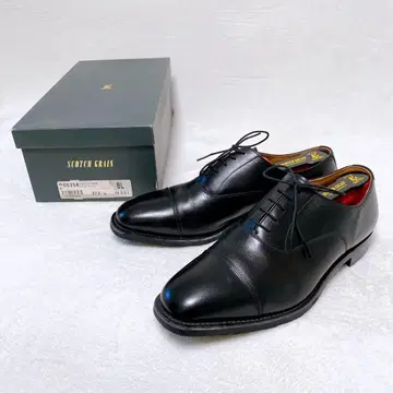 새상품급 스카치 그레인 스트레이트 팁 27.5cm 블랙 슈키퍼 포함