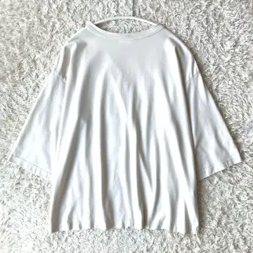 물세탁만 거친 Handvaerk BOTTLE NECK T셔츠 내추럴