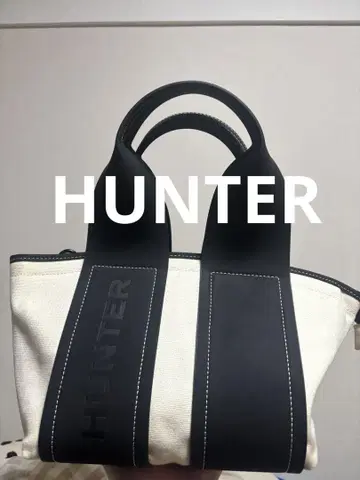 HUNTER 헌터 리파인 스티치 캔버스 미니 토트백