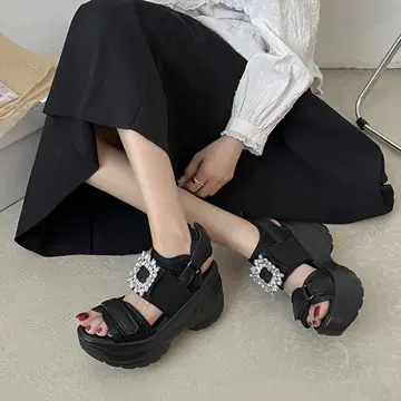 신발 잉크 옷장 통굽 비쥬 샌들 S 사이즈