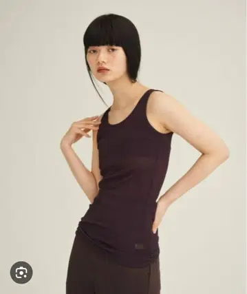 ENOF cotton tank top 슬리브리스 상의
