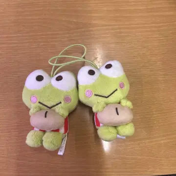 개구리 봉제 인형 스트랩 2개 세트