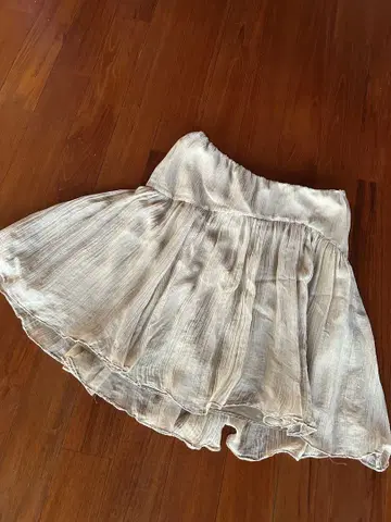 Silk Ralph Lauren 플레어 스커트 베이지