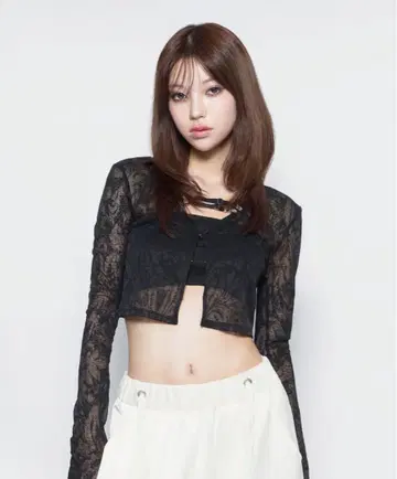 더레드스레드 S 클립 카디건 크롭트