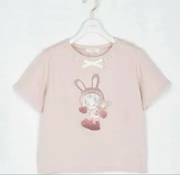 에블린 메조피아노 콜라보 티셔츠 핑크