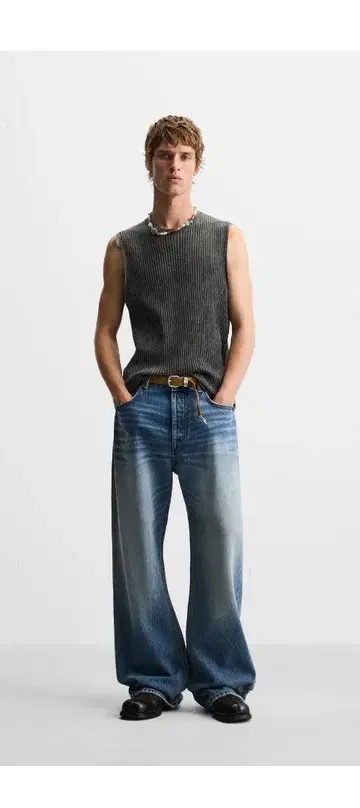ZARA 자라 리브 니트 탱크탑 [미사용 새상품] 완판템 / M