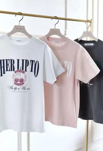 즉시 발송 Herlipto classic 체리 티셔츠 white 새상품