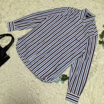 새상품급 타미힐피거 셔츠 스트라이프 80s 2ply fabric L