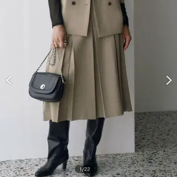 2024AW icb 세탁 가능한 울 2WAY 스트레치 스커트