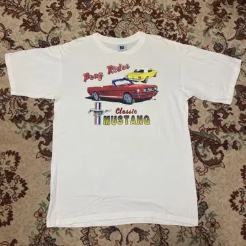 90s usa 제작 포드 머스탱 기업 싱글 스티치 구제 의류 티셔츠