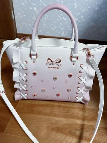 사만사 베가 레이스업 하트 비쥬 플러터 핑크