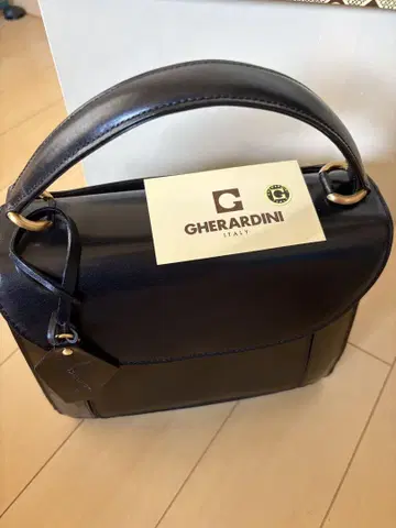GHERARDINI 블랙 가죽 핸드백